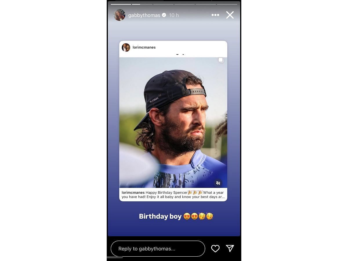 Thomas’ Instagram story (@gabbythomas)